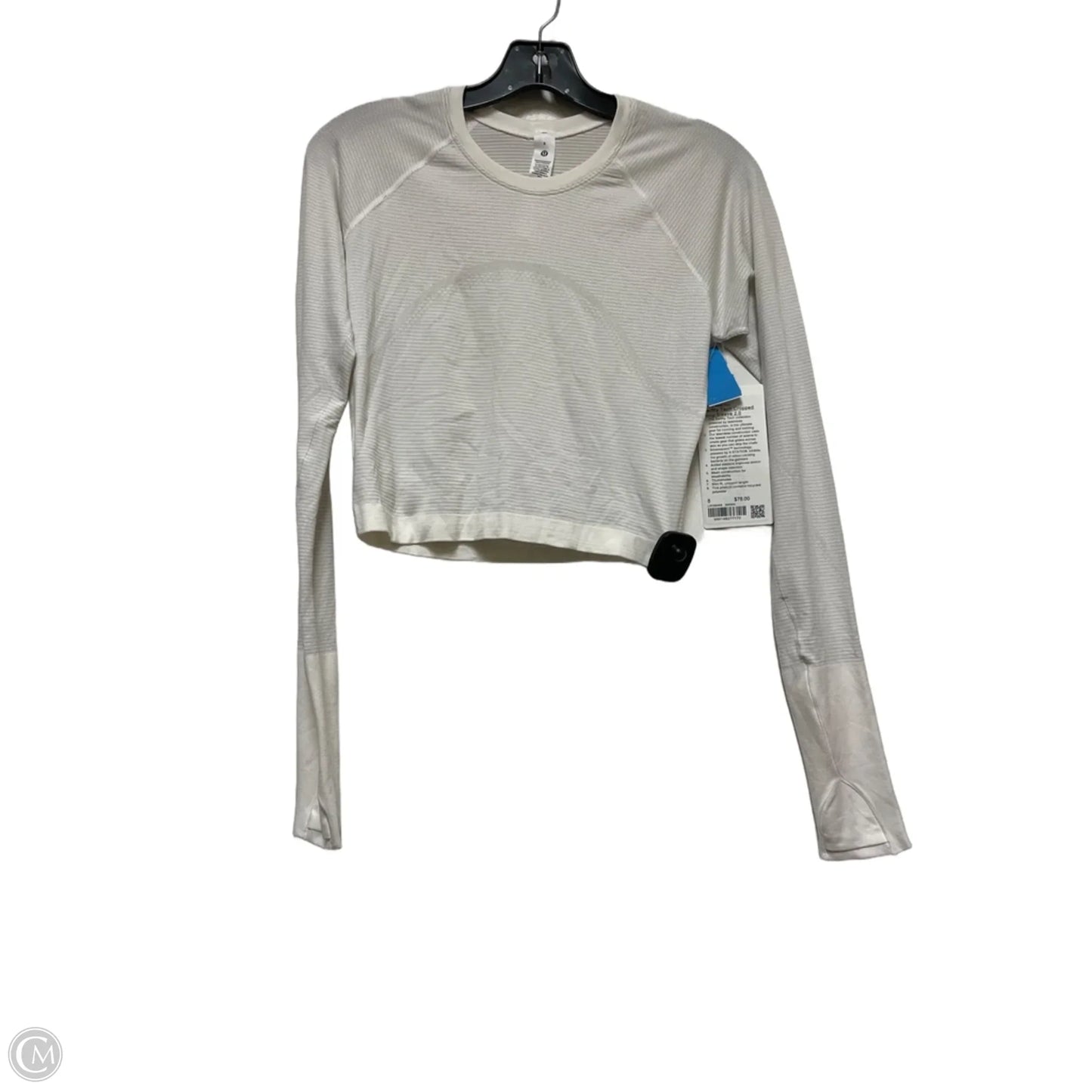 Athletic Top Long Sleeve Crewneck By Lululemon In Cream, Size: 8