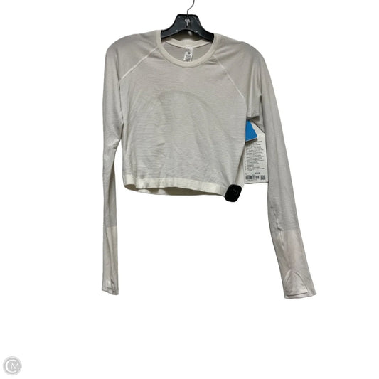 Athletic Top Long Sleeve Crewneck By Lululemon In Cream, Size: 8