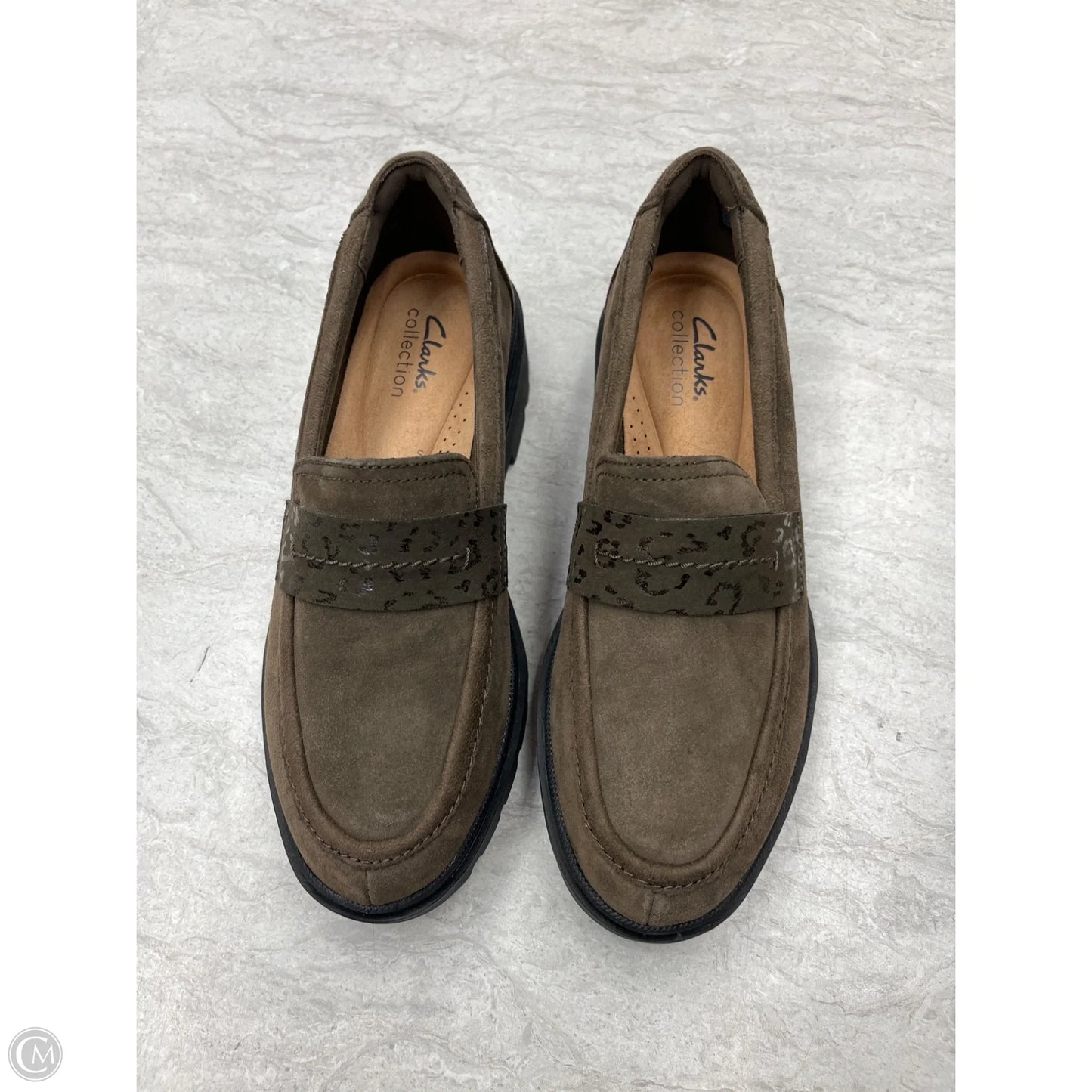 Shoes Flats By Clarks In Green, Size: 6.5