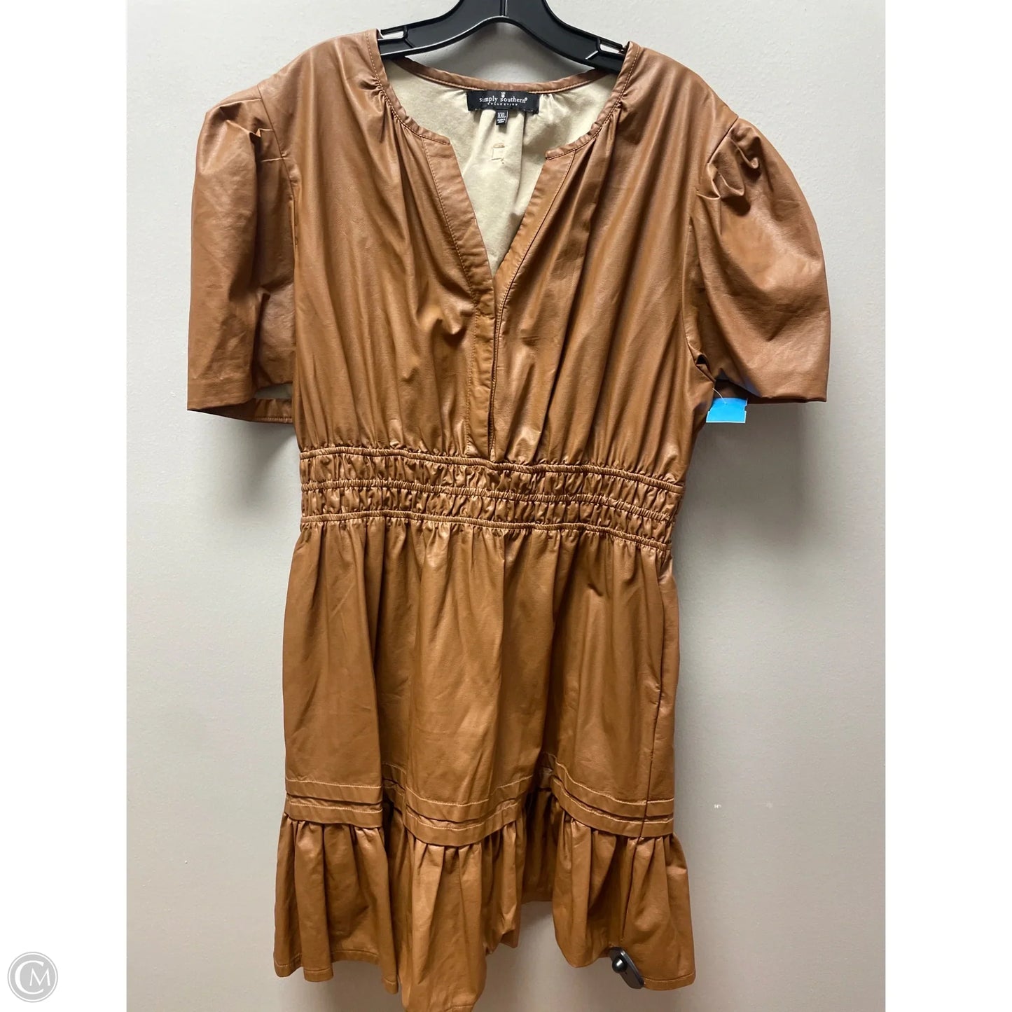 Dress Casual Short By Simply Southern In Brown, Size: Xxl