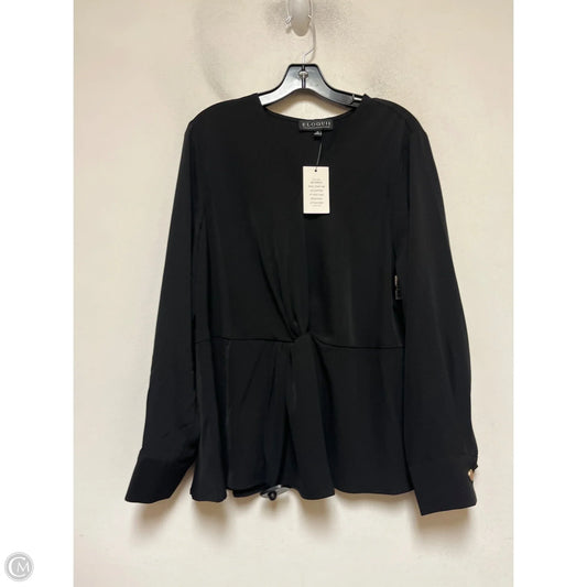 Top Long Sleeve By Eloquii In Black, Size: Xxl