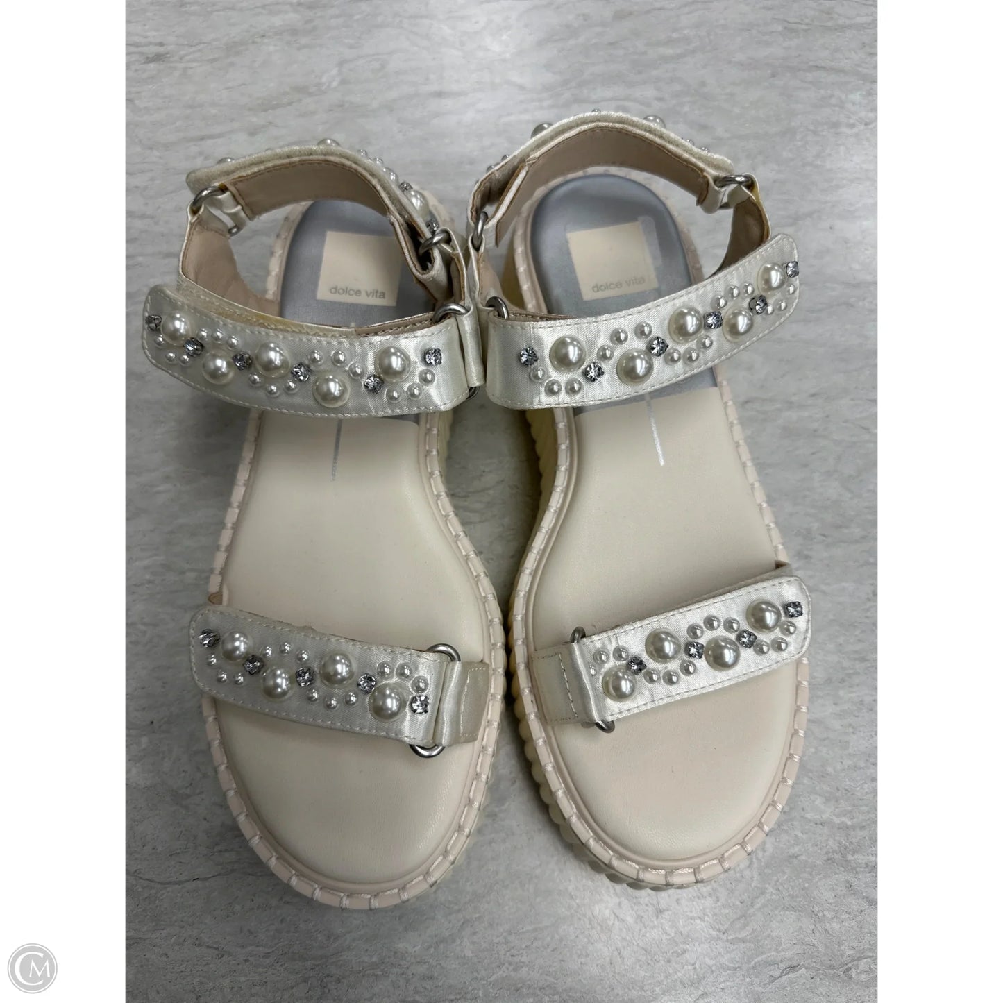 Sandals Heels Platform By Dolce Vita In Cream, Size: 7.5