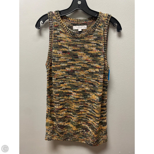Top Sleeveless By Loft In Multi-colored, Size: L