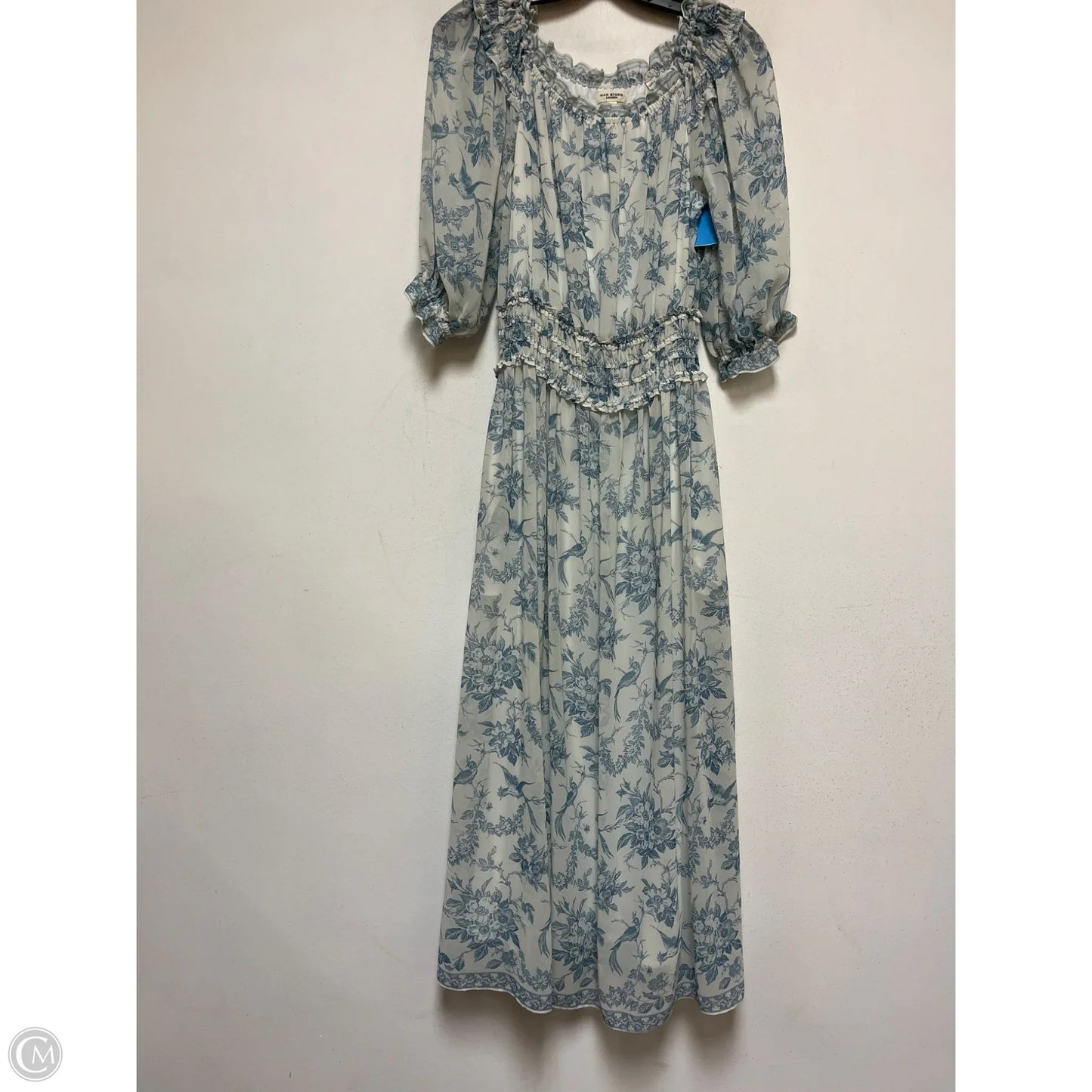 Dress Casual Maxi By Max Studio In Blue & White, Size: M