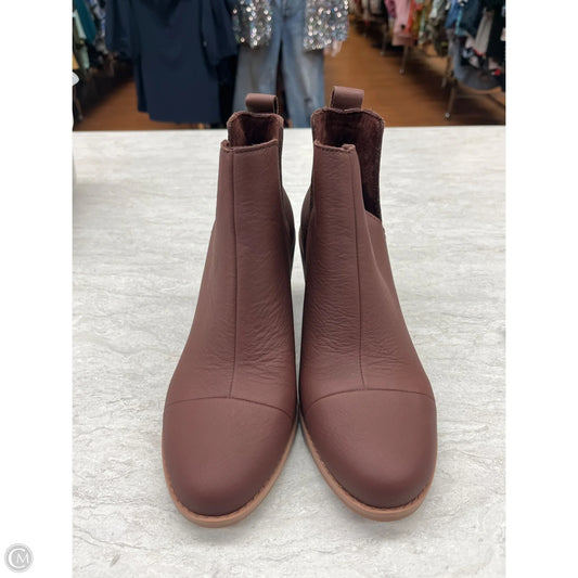 Boots Ankle Heels By Toms In Brown, Size: 5.5