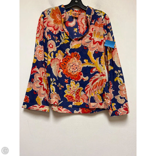 Top Long Sleeve Designer By Tory Burch In Floral Print, Size: Xs