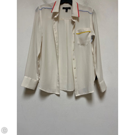 Top Long Sleeve By Banana Republic In Cream, Size: Xs