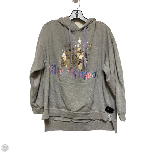 Sweatshirt Hoodie By Disney Store In Grey, Size: L