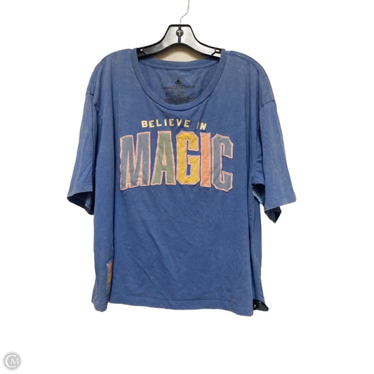 Top Short Sleeve Basic By Disney Store In Blue, Size: Xl