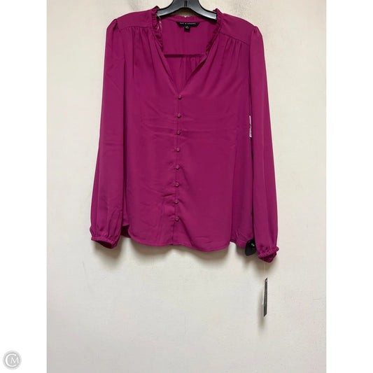Top Long Sleeve By Zac And Rachel In Purple, Size: M