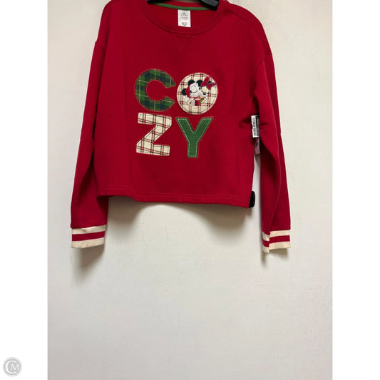 Sweatshirt Crewneck By Disney Store In Red, Size: M