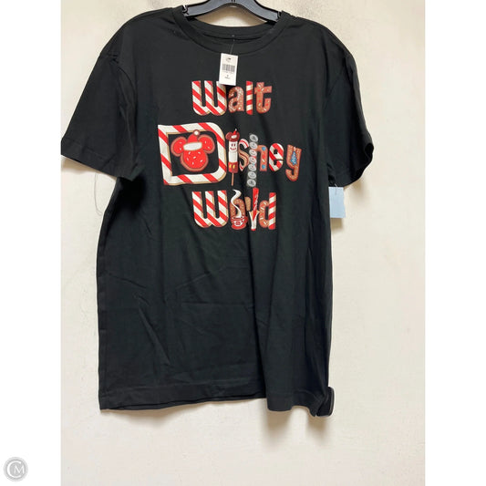 Top Short Sleeve Basic By Disney Store In Black & Red, Size: S