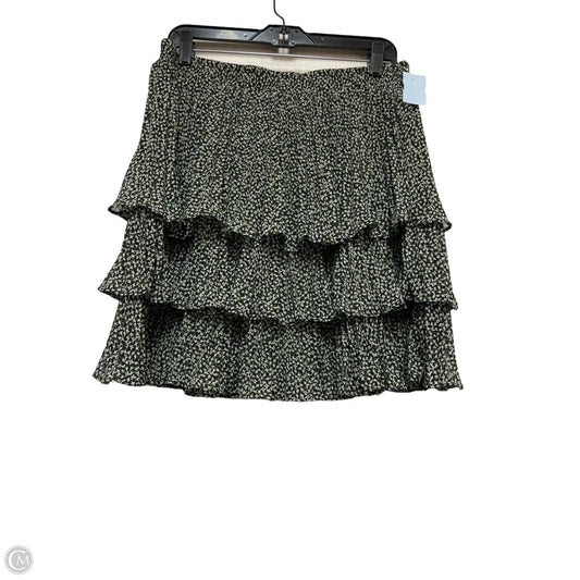 Skirt Mini & Short By Michael By Michael Kors In Black & Green, Size: L