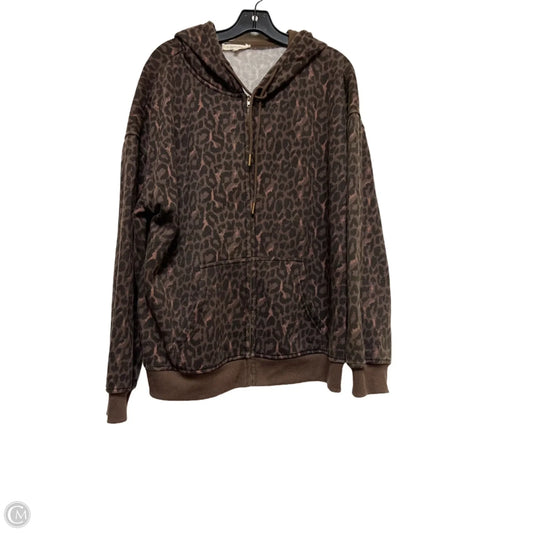 Sweatshirt Hoodie By Gilded Intent In Animal Print, Size: M