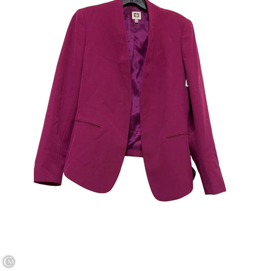 Blazer By Anne Klein In Purple, Size: M