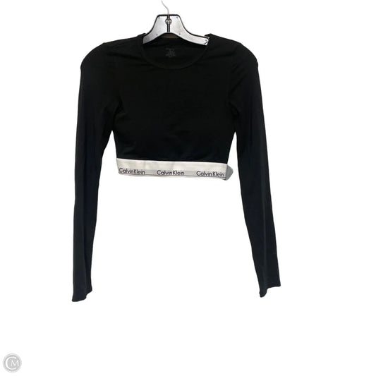 Top Long Sleeve By Calvin Klein In Black, Size: M