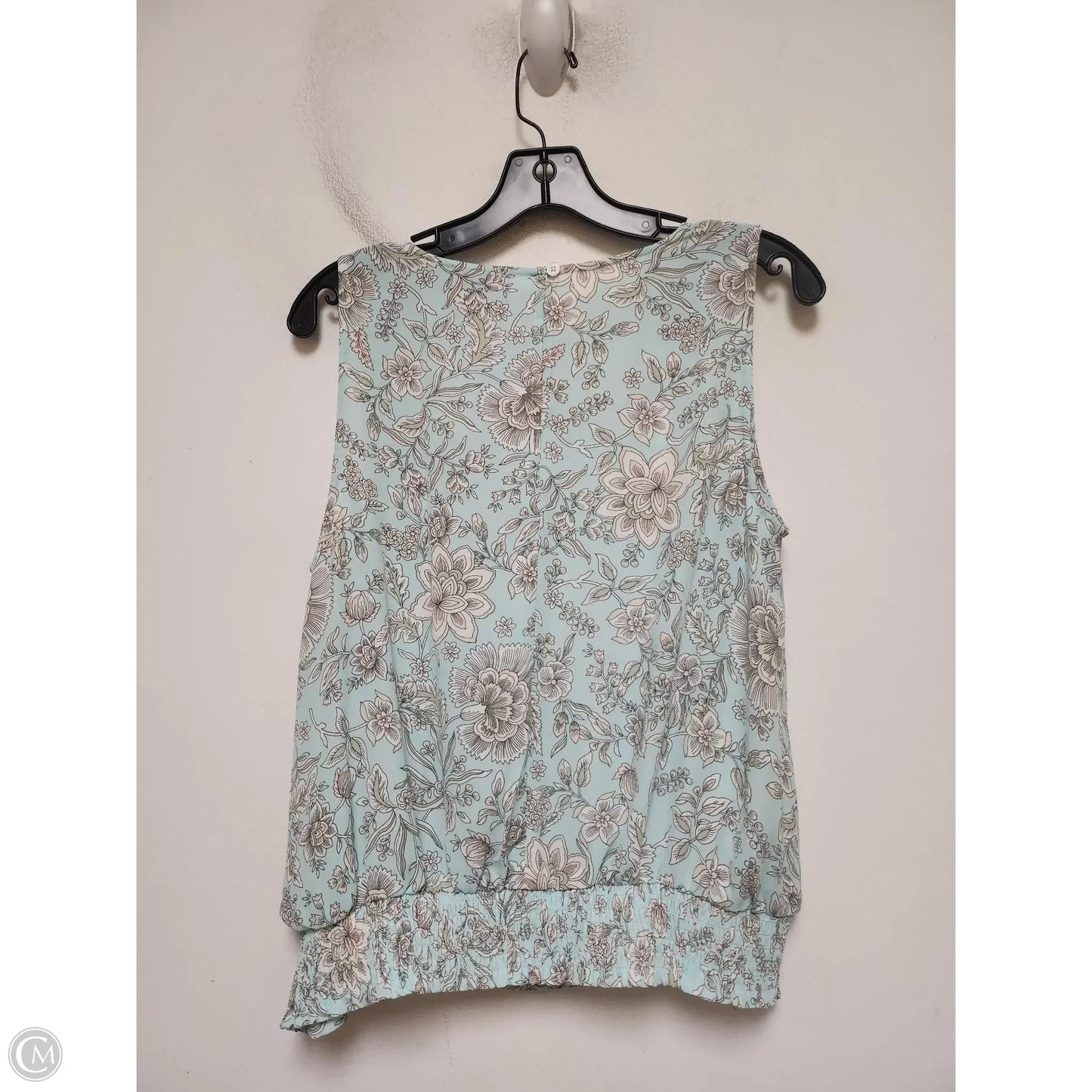Top Sleeveless By Loft In Teal, Size: M