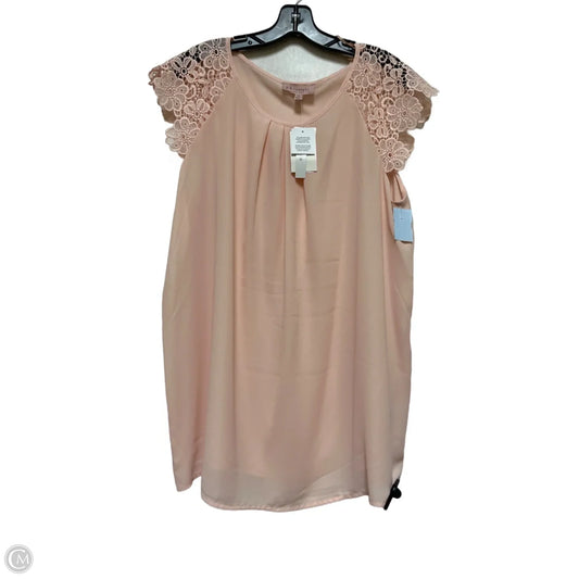 Top Short Sleeve By Philosophy In Peach, Size: 1x