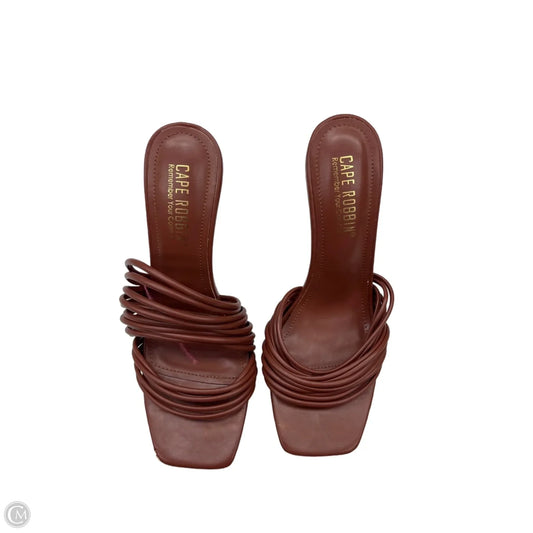 Sandals Heels Stiletto By Cape Robbin In Brown, Size: 8