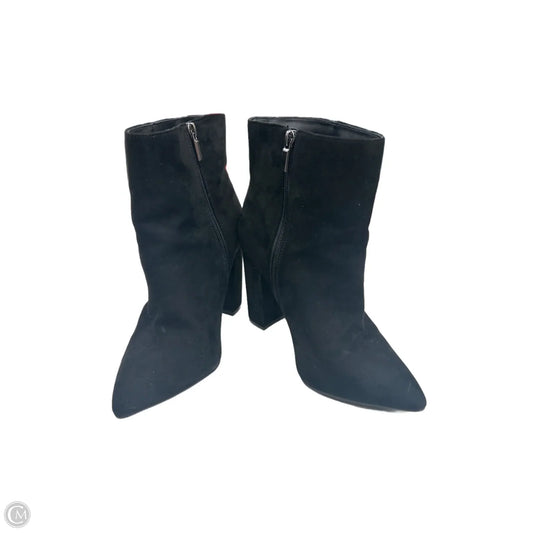 Boots Ankle Heels By Just Fab In Black, Size: 8.5