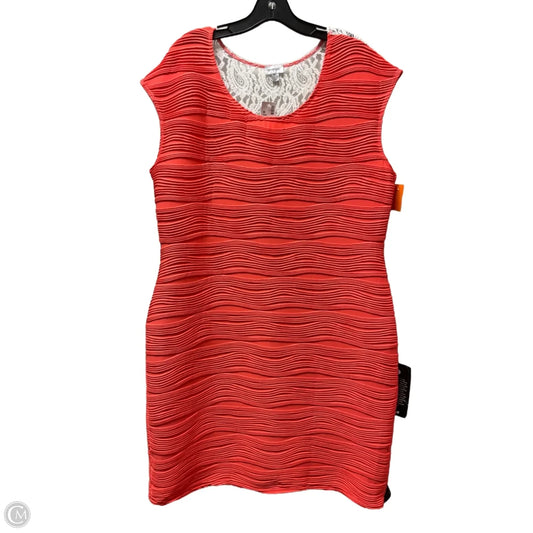 Dress Casual Short By Avenue In Coral, Size: Xxl