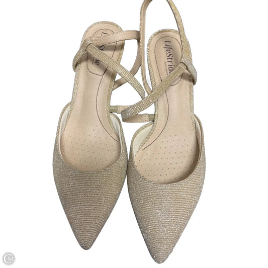 Shoes Heels Kitten By Life Stride In Gold, Size: 9