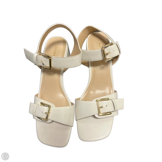 Sandals Heels Block By Madden Girl In Cream, Size: 9