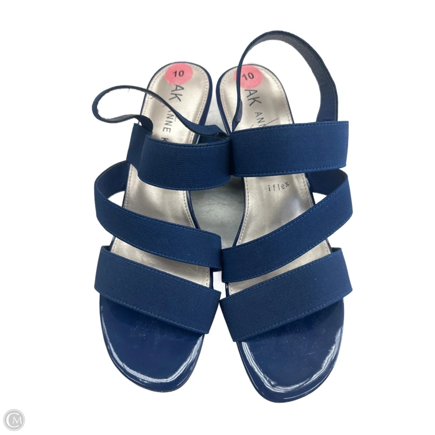 Sandals Heels Wedge By Anne Klein In Blue, Size: 10