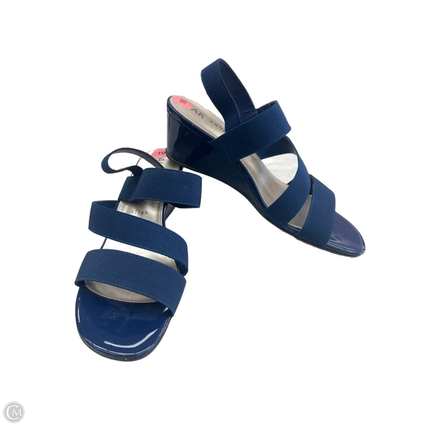 Sandals Heels Wedge By Anne Klein In Blue, Size: 10
