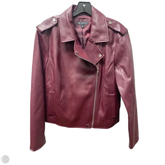 Jacket Moto By Inc In Maroon, Size: L