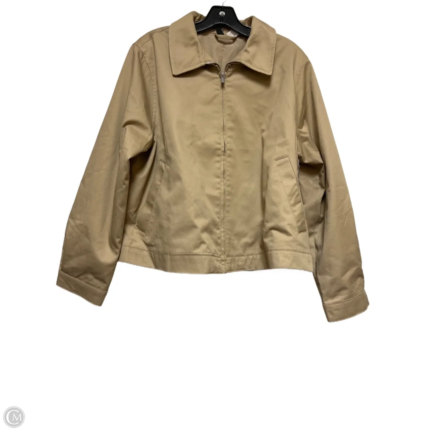 Jacket Shirt By Divided In Tan, Size: L