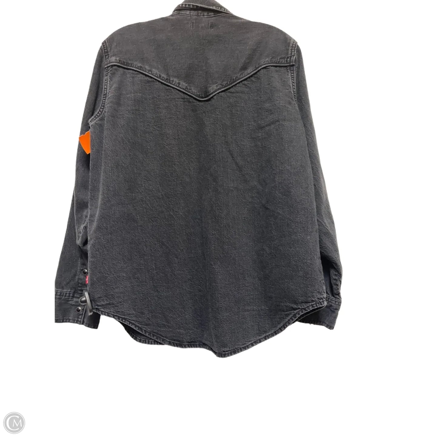 Jacket Denim By Levis In Grey Denim, Size: M