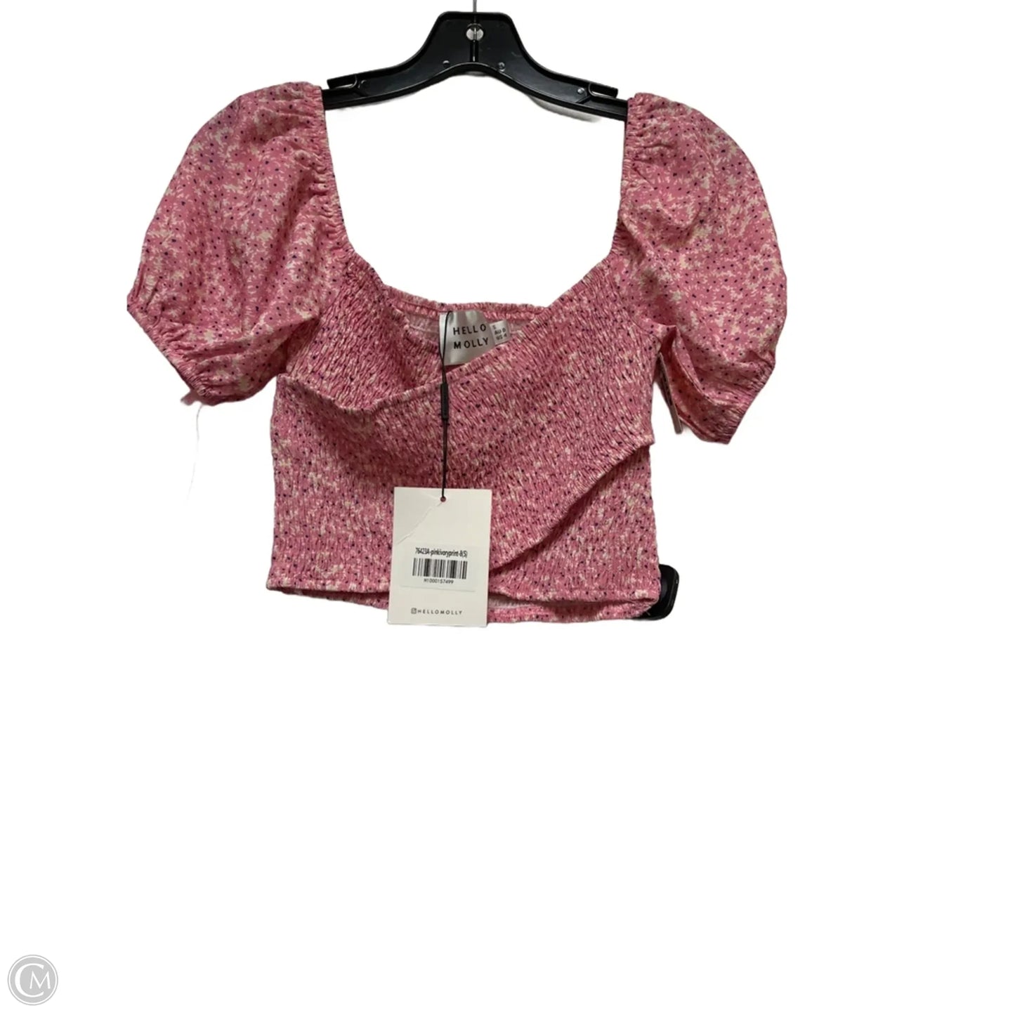 Top Short Sleeve By Hello Molly In Pink, Size: S
