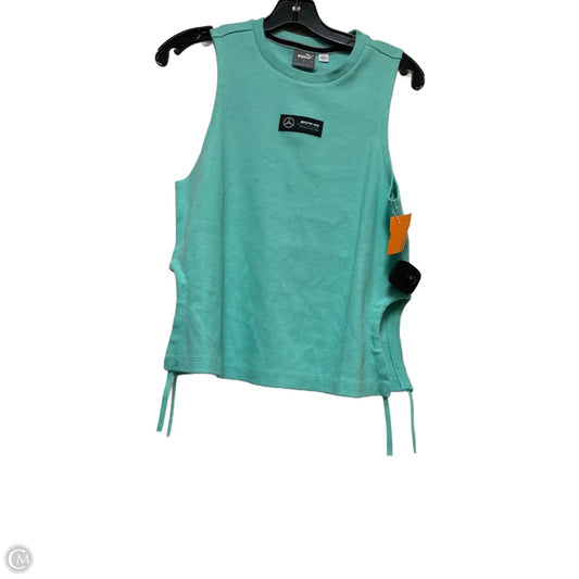 Athletic Tank Top By Puma In Green, Size: L