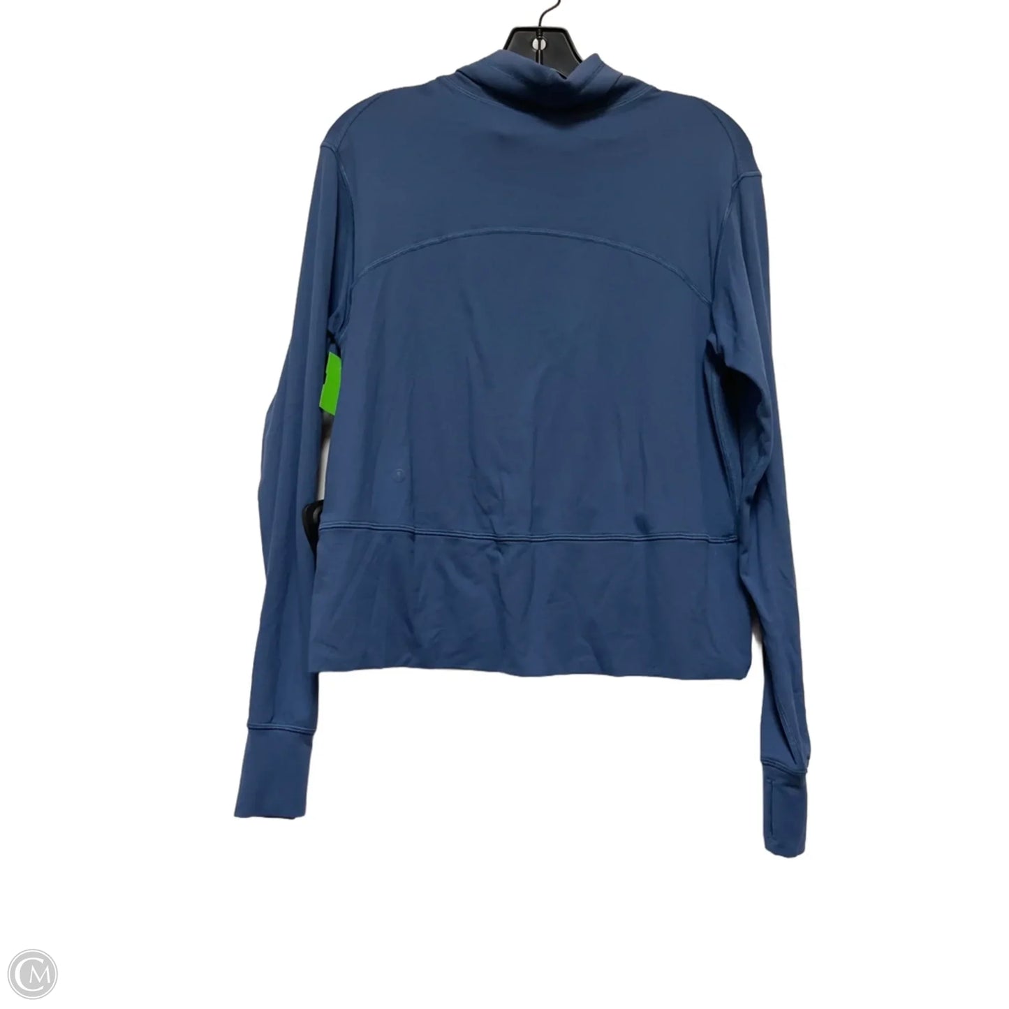 Athletic Top Long Sleeve Collar By Lululemon In Blue, Size: 4
