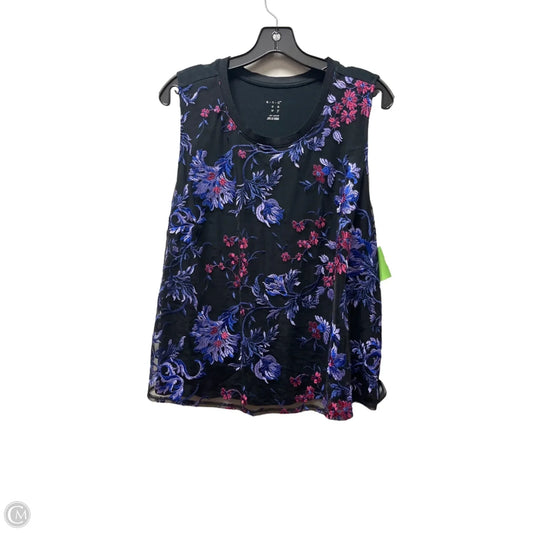 Top Sleeveless By A New Day In Floral Print, Size: Xxl
