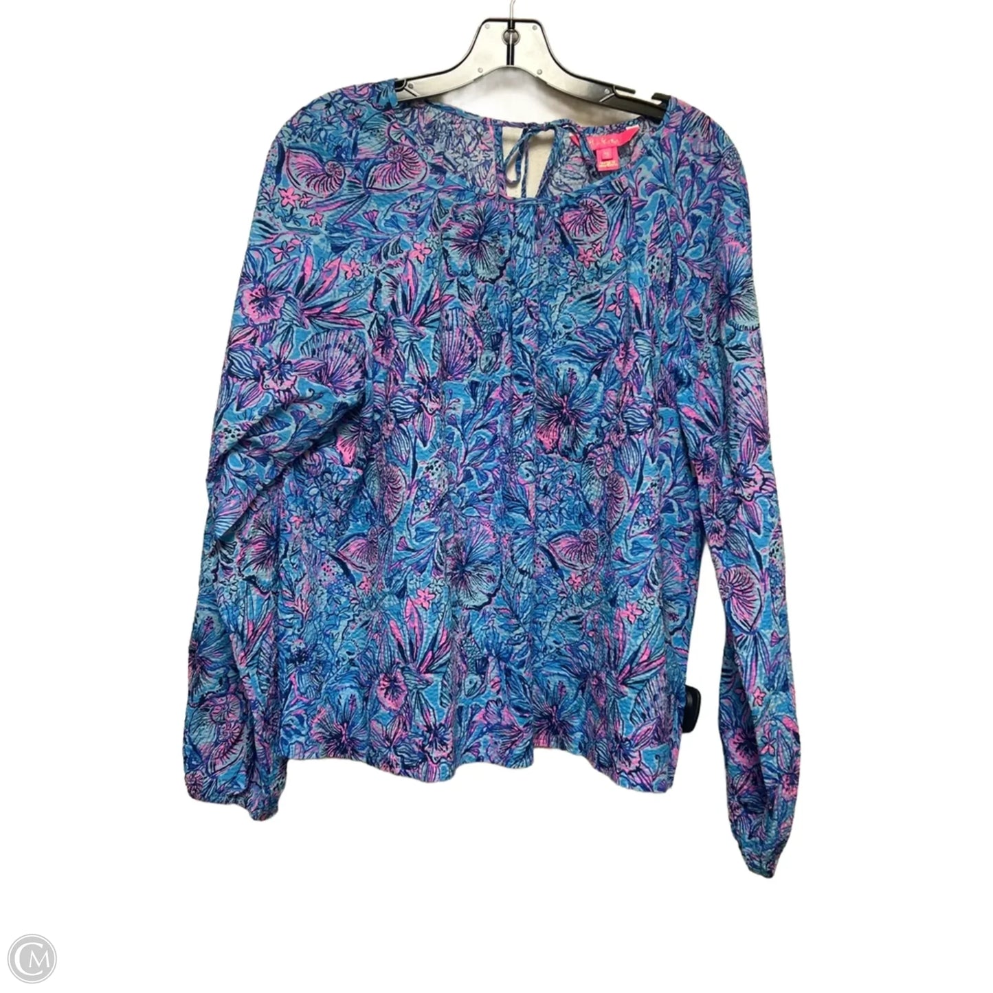 Top Long Sleeve Designer By Lilly Pulitzer In Nautical Print, Size: Xl