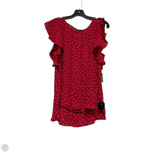 Top Short Sleeve By Elle In Polkadot Pattern, Size: M