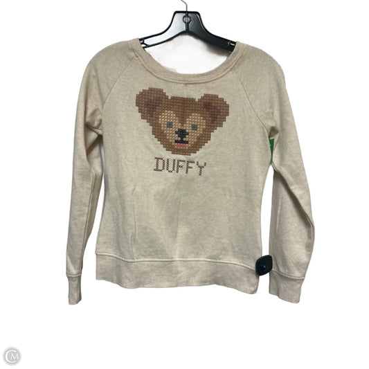 Sweatshirt Crewneck By Disney Store In Brown & Cream, Size: Xs