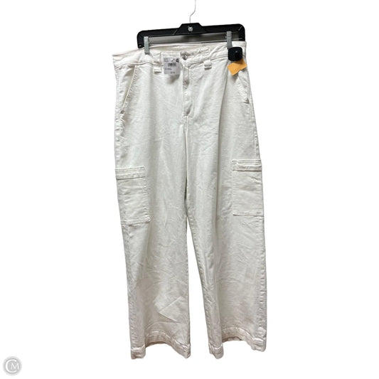 Jeans Wide Leg By American Eagle In White Denim, Size: 14