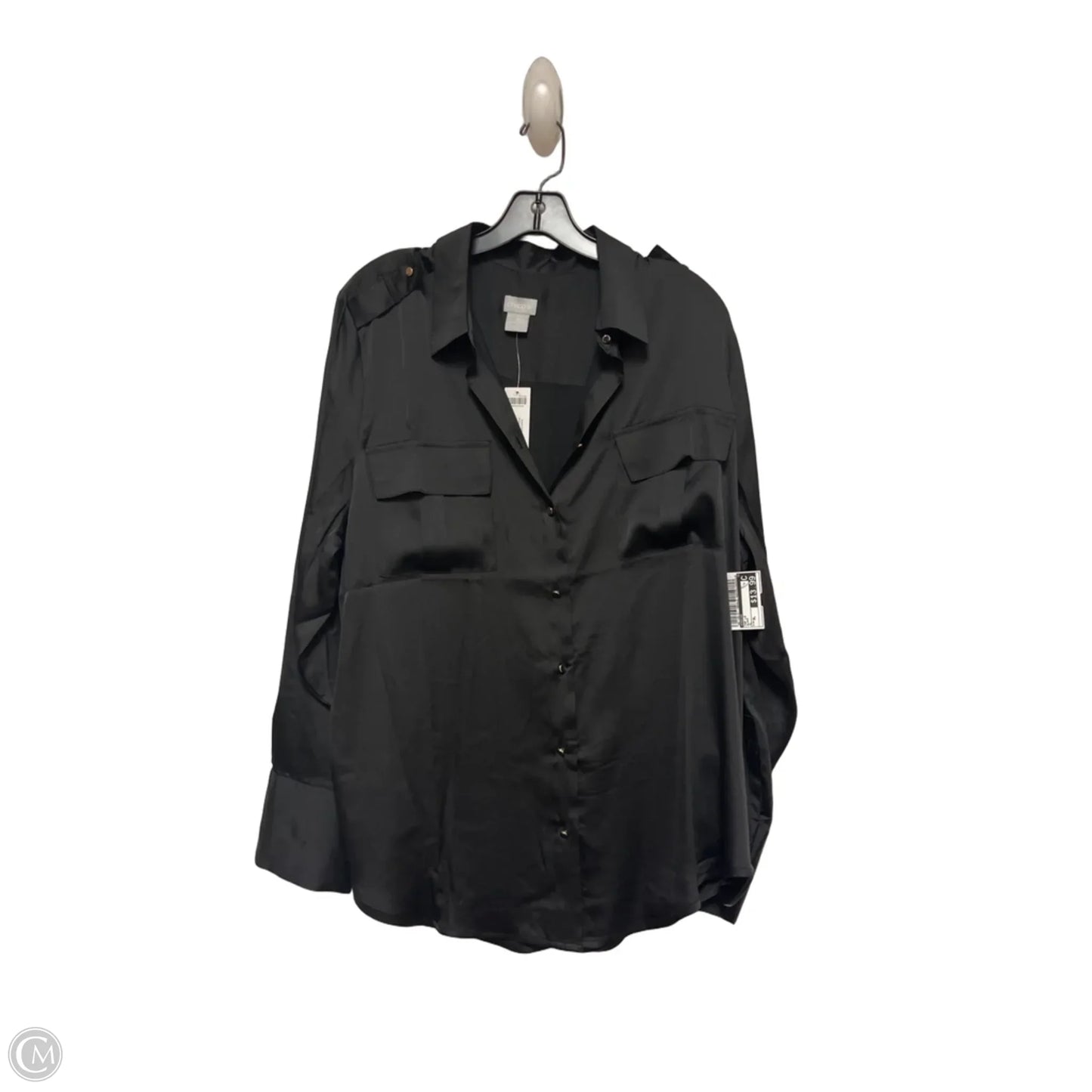 Top Long Sleeve By Chicos In Black, Size: Xl