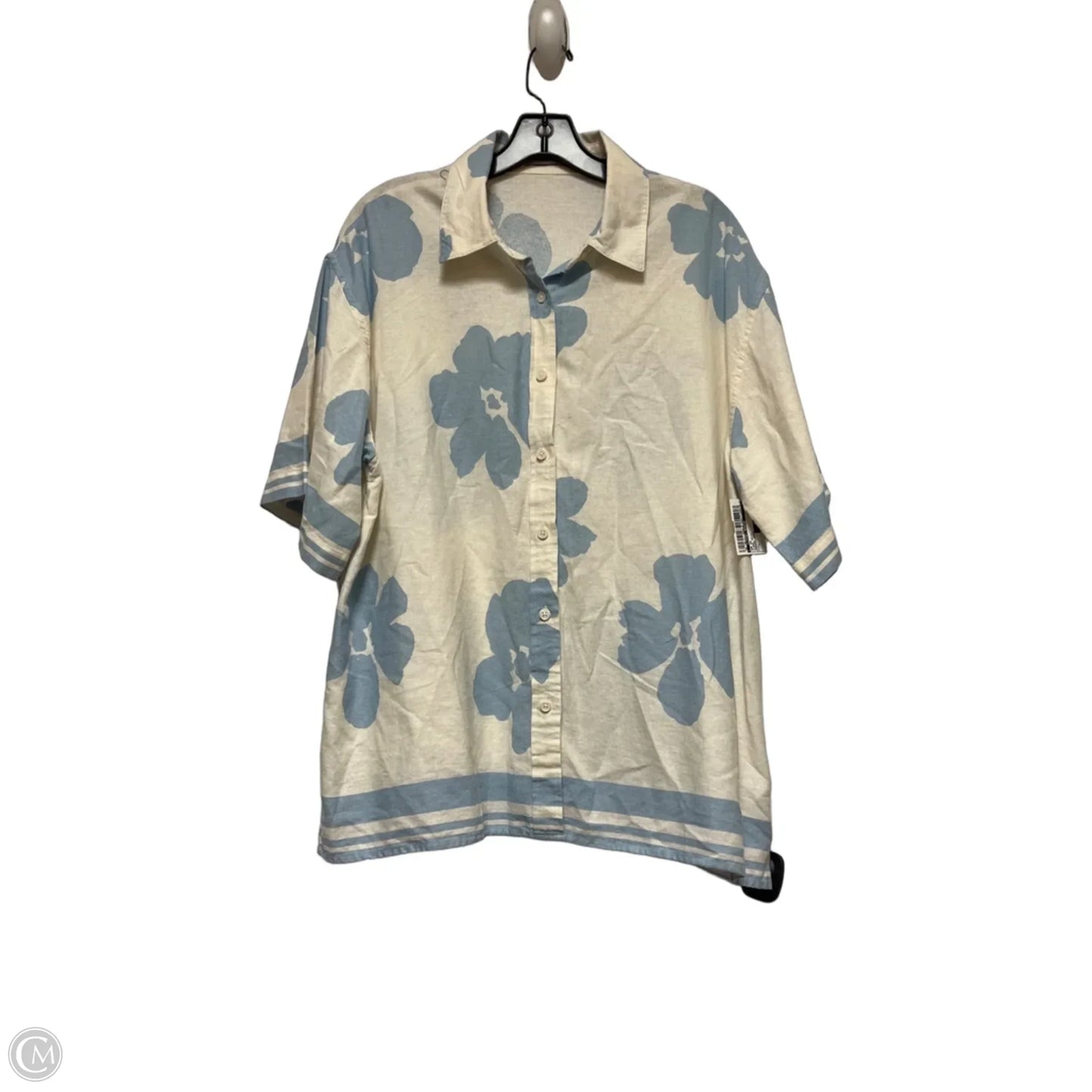 Top Short Sleeve By Clothes Mentor In Floral Print, Size: L