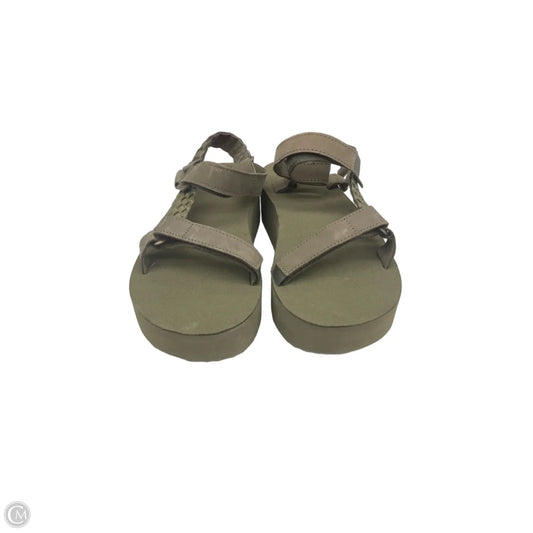 Sandals Heels Platform By Teva In Green, Size: 9