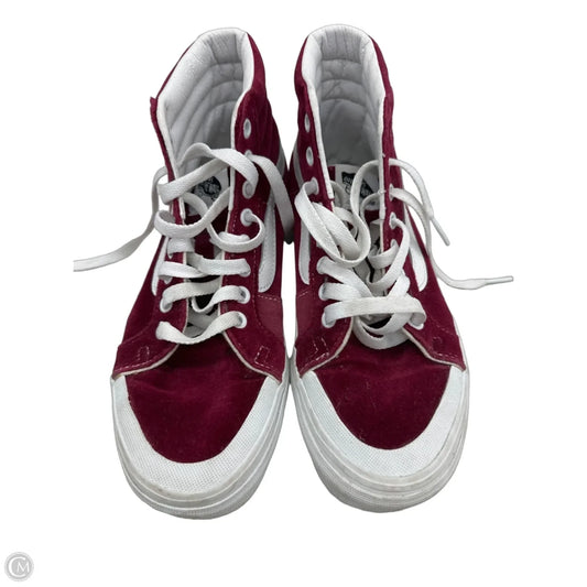 Shoes Sneakers By Vans In Red, Size: 6.5