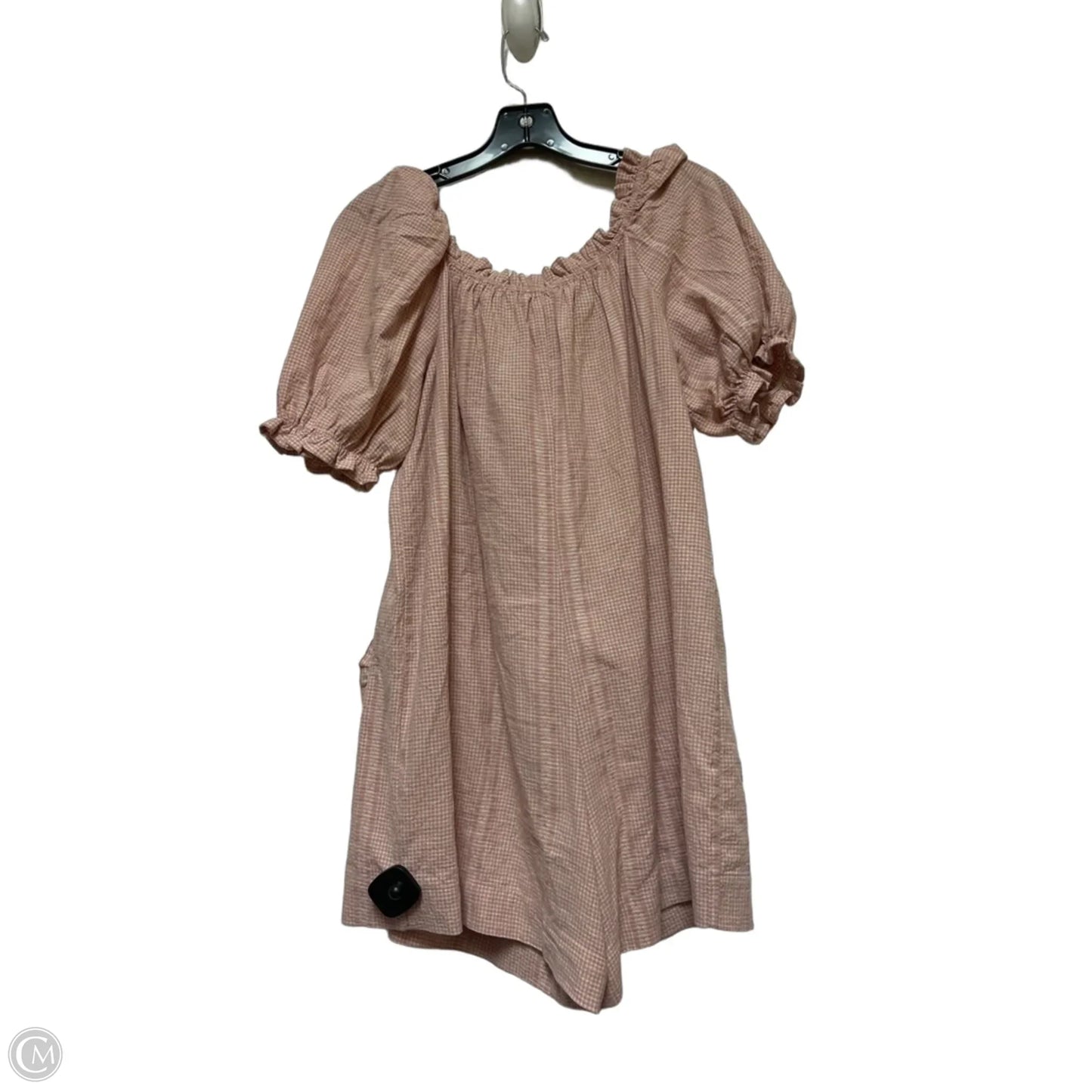 Romper By Clothes Mentor In Cream & Pink, Size: S