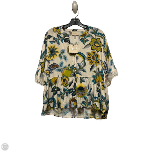 Top Short Sleeve By Cupio In Floral Print, Size: S