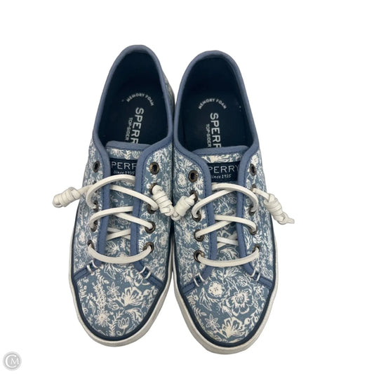 Shoes Sneakers By Sperry In Blue & White, Size: 5