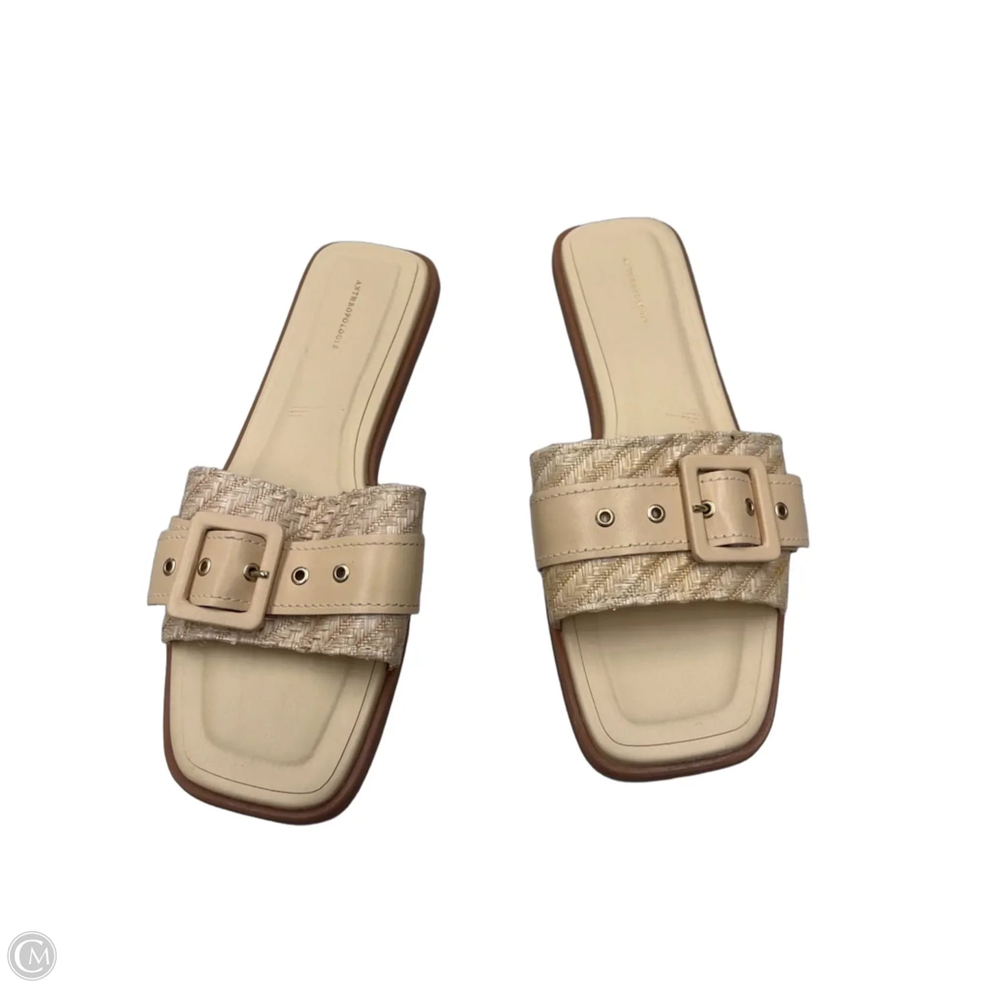 Sandals Flats By Anthropologie In Tan, Size: 9