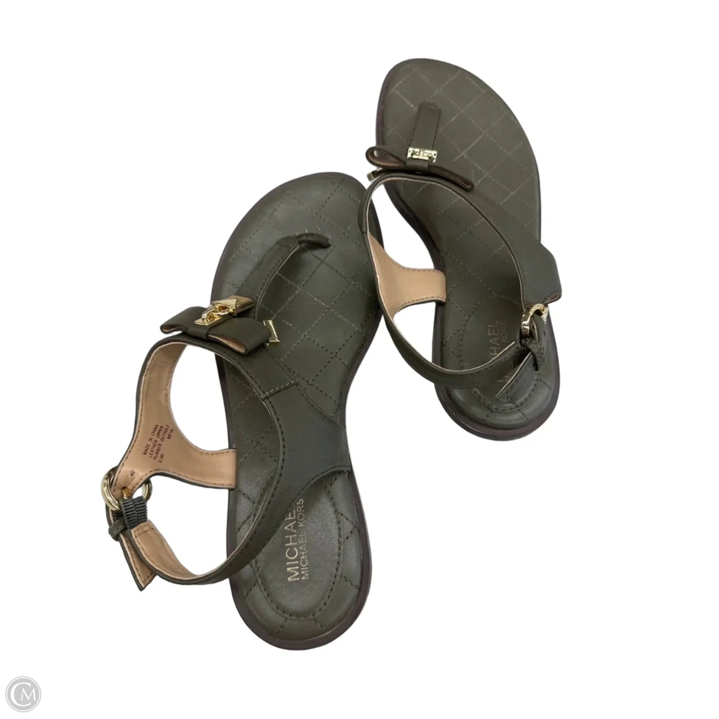 Sandals Flats By Michael By Michael Kors In Green, Size: 6.5