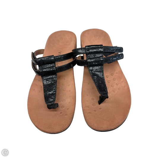 Sandals Flats By Vionic In Black, Size: 7